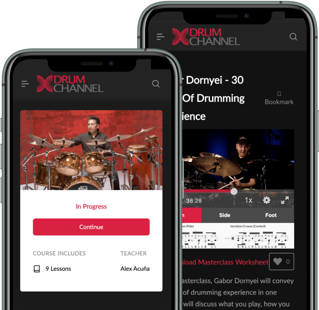 Drum Channel on mobile